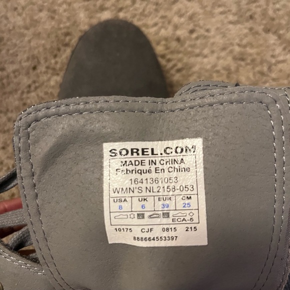 🔥Sorel Women's Blue Olive Major Carley NL2158-053 Lace Up Ankle Moto Boots Sz 8 - Picture 6 of 6
